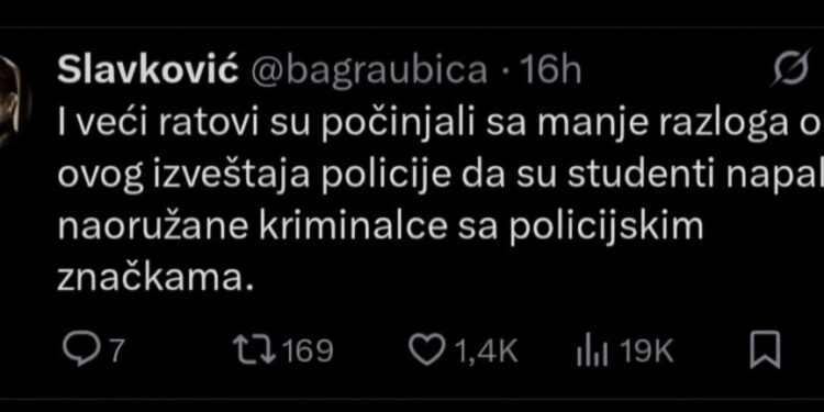 УЖАСНО! ВЛАДАН СЛАВКОВИЋ – БЛОКАДЕР ИЗ КРАЉЕВА, ПОЗИВА НА ГРАЂАНСКИ РАТ У КУЛИ!